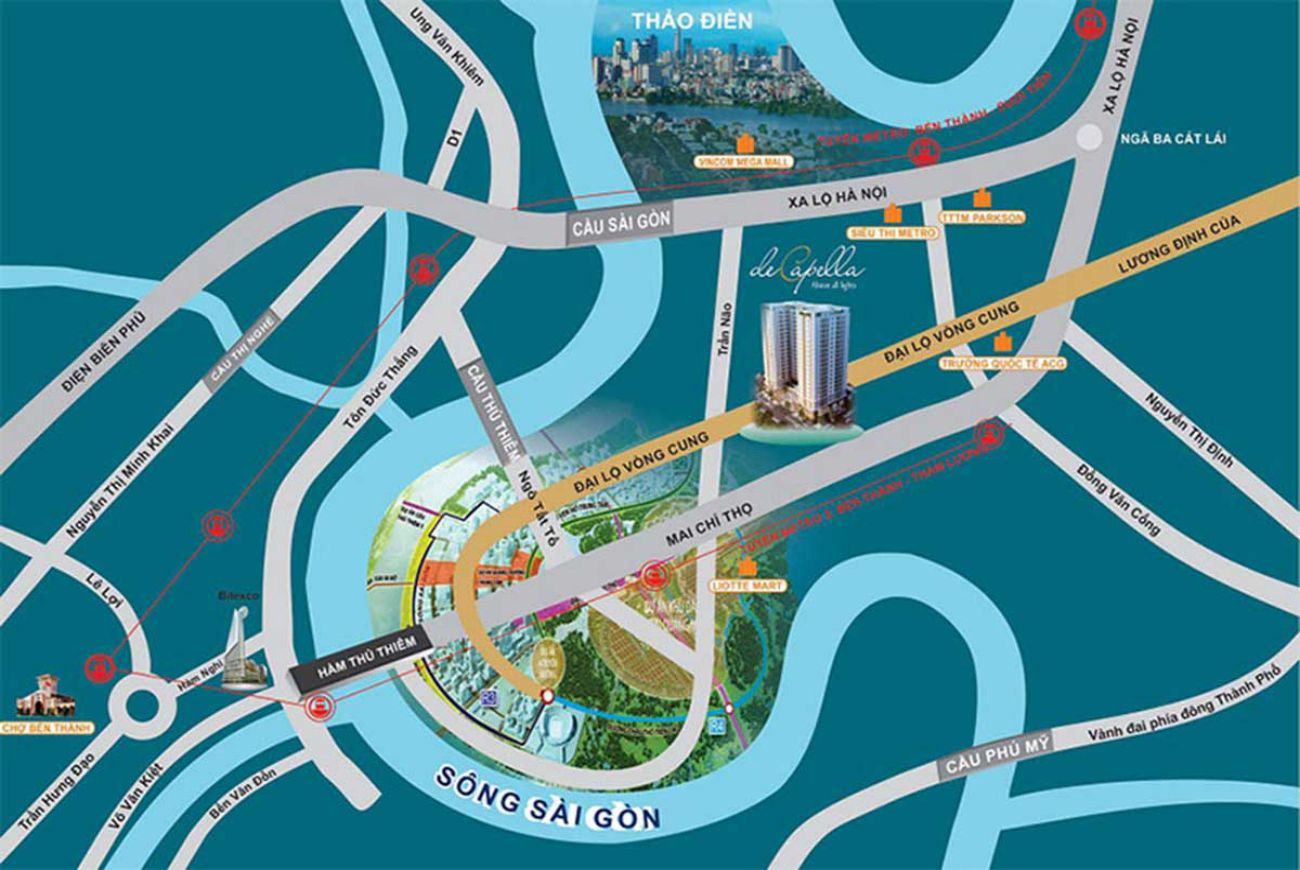 Vị trí De Capella Quận 2