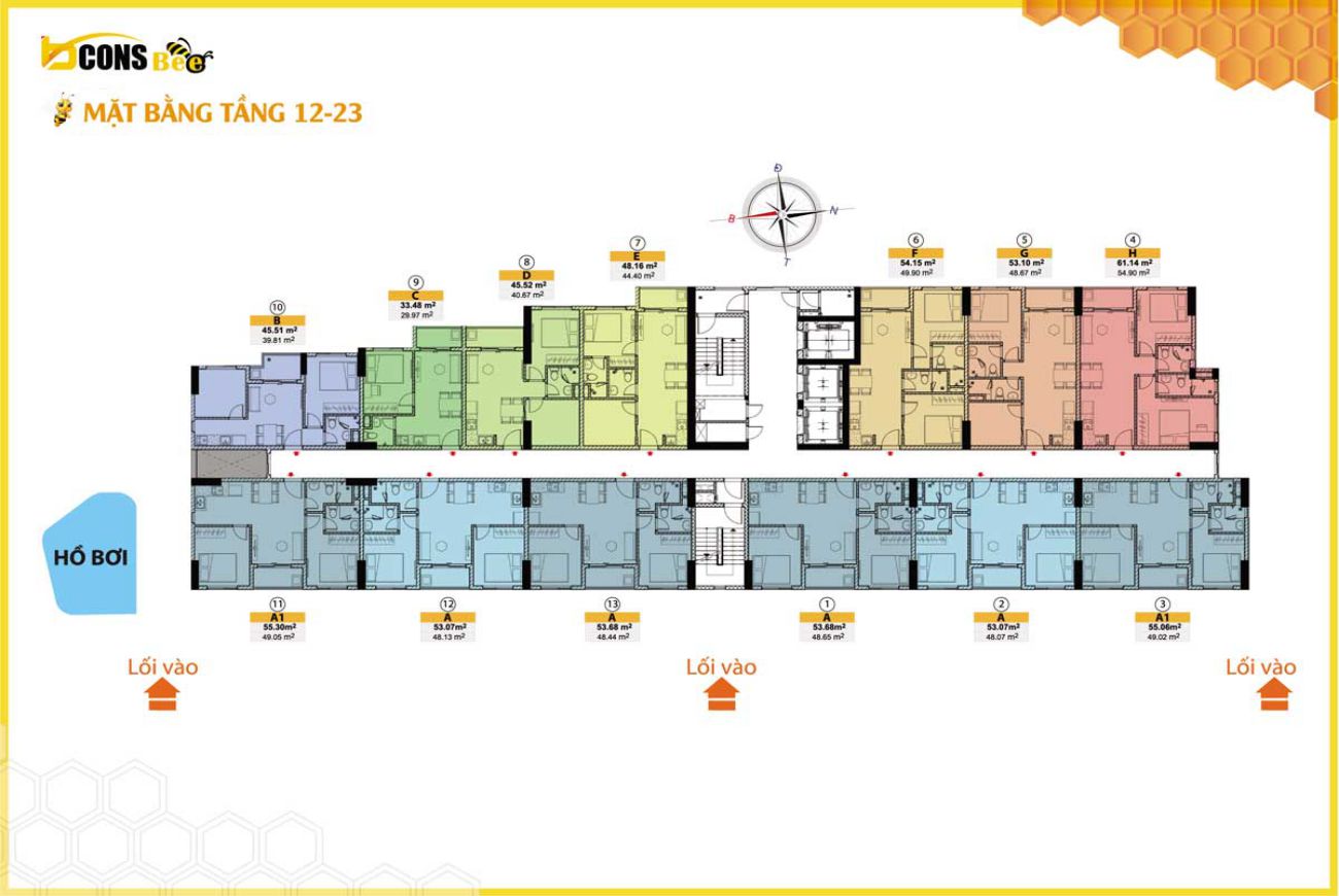 Mặt bằng dự án Bcons Bee Bình Dương