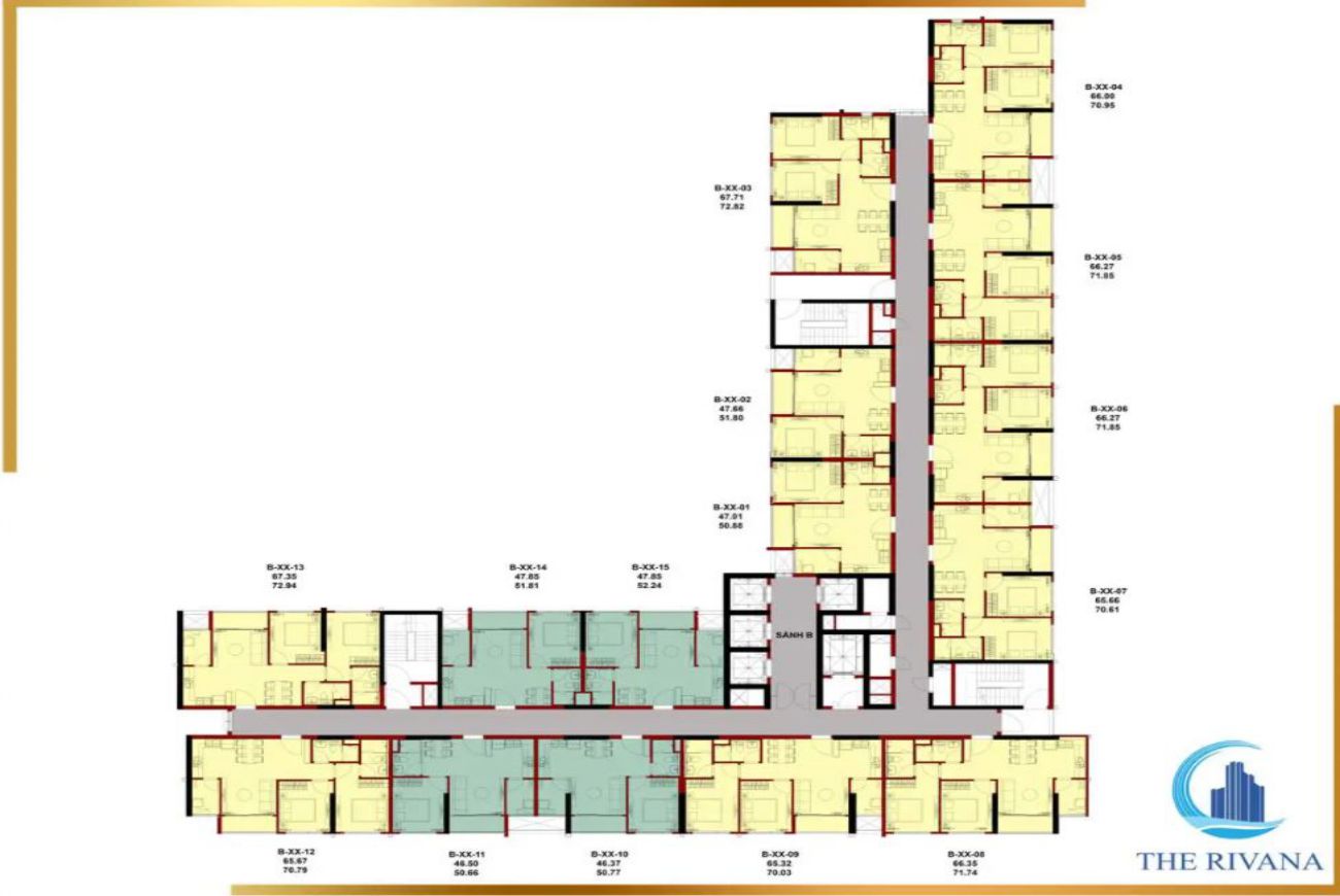 Mặt bằng dự án The Rivana Bình Dương