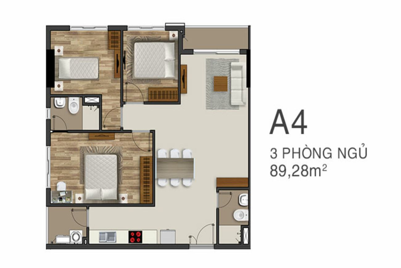 Thiết kế căn hộ King Crown Center Thủ Đức