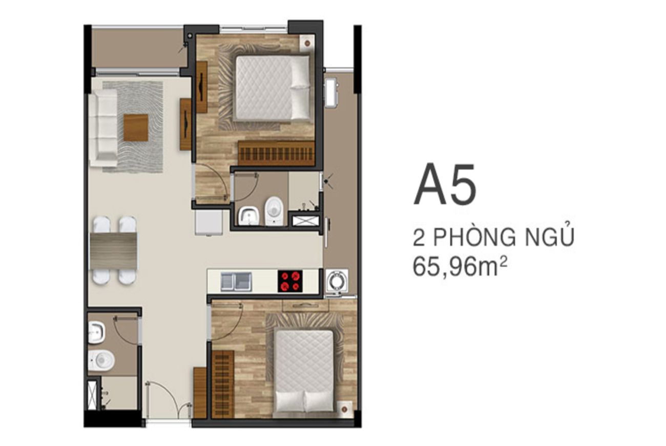 Thiết kế căn hộ King Crown Center Thủ Đức