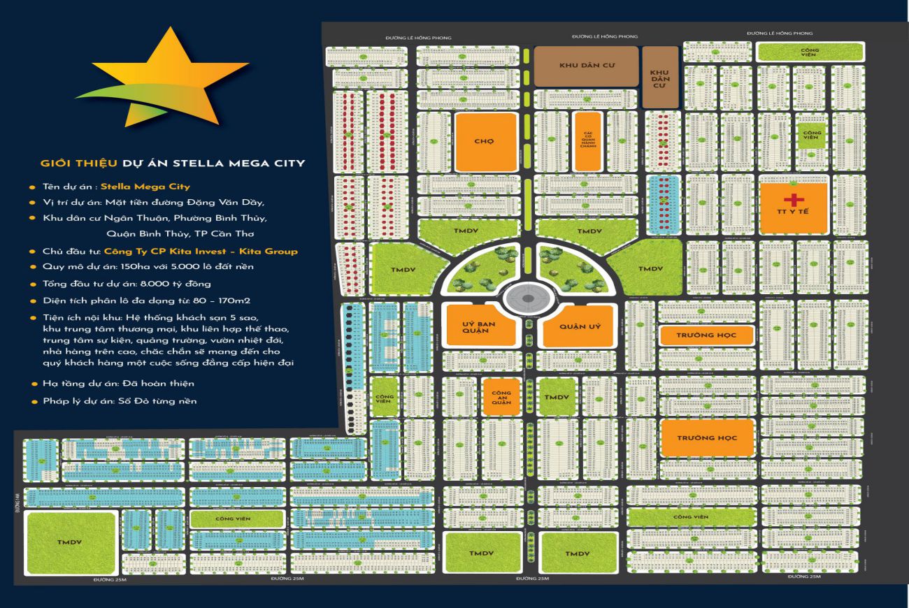 Mặt bằng Stella Mega City Cần Thơ