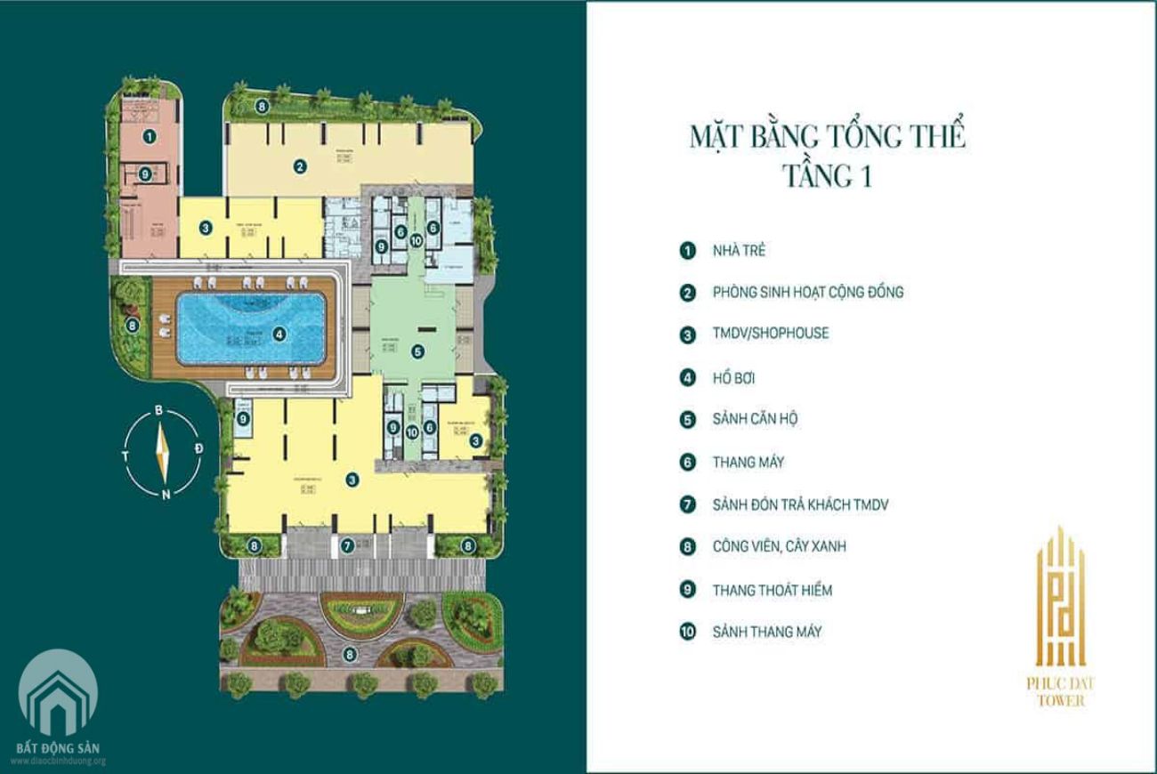 Mặt bằng dự án Phúc Đạt Tower Bình Dương