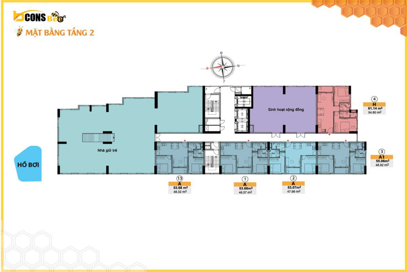 Mặt bằng dự án Bcons Bee Bình Dương