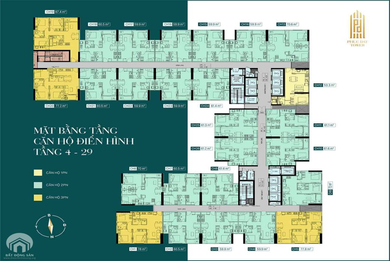 Mặt bằng dự án Phúc Đạt Tower Bình Dương