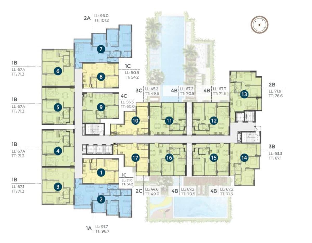 Mặt bằng dự án Precia Quận 2