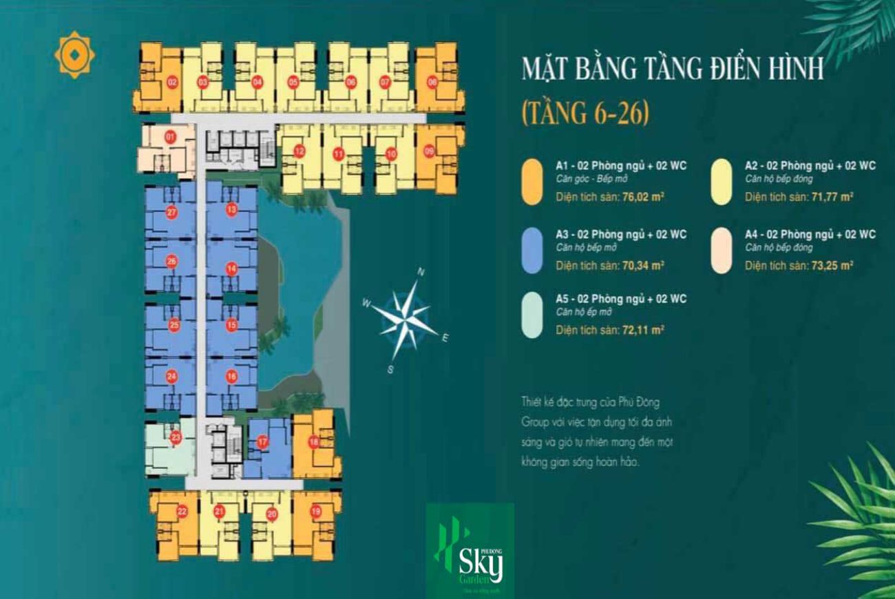 Mặt bằng dự án Phú Đông Sky Garden Bình Dương