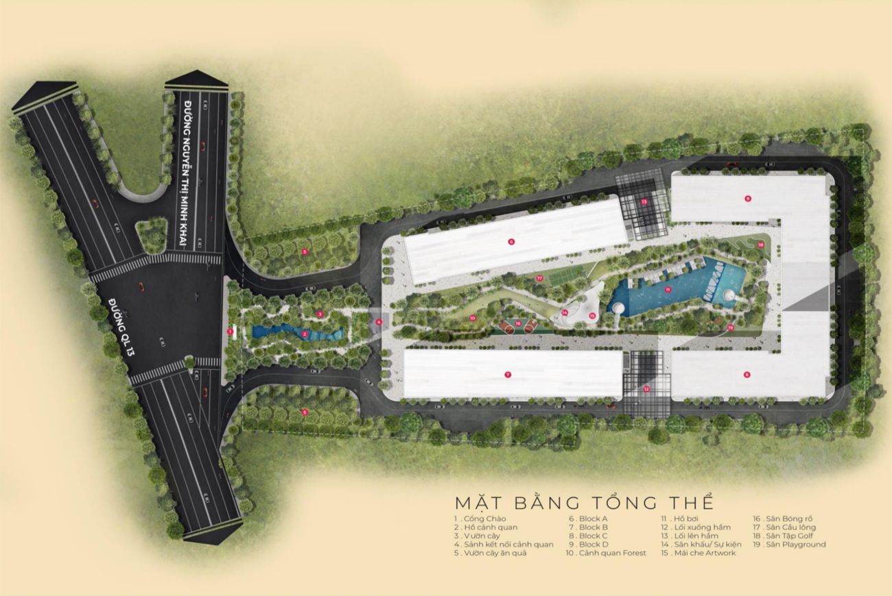 Mặt bằng dự án Anderson Park Bình Dương