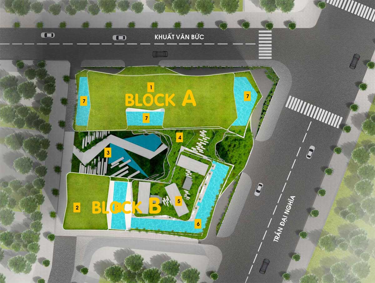 Mặt bằng dự án căn hộ chung cư Sky Park Bình Chánh