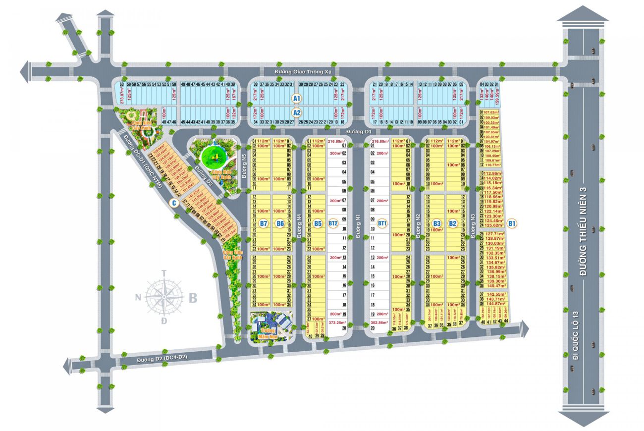Mặt bằng dự án Đại Phước Molita Bình Dương