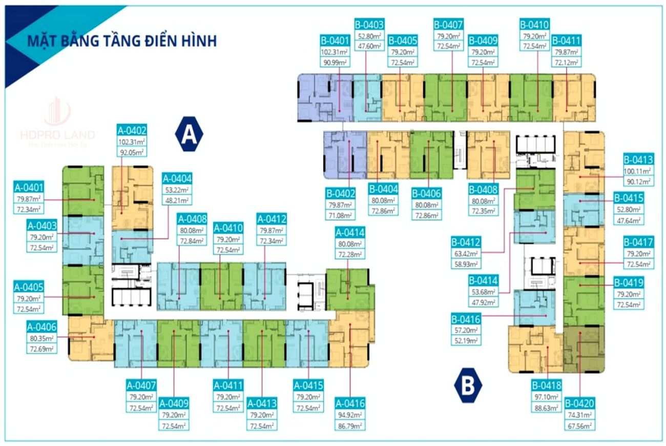 Mặt bằng căn hộ Opal Cityview Bình Dương