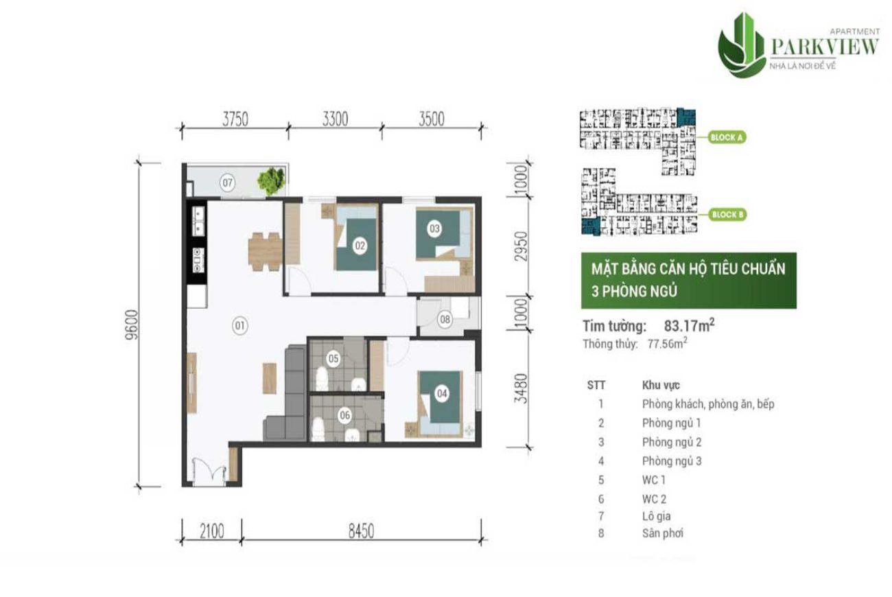 thiet ke can ho 3 pn can ho parkview apartment binh duong
