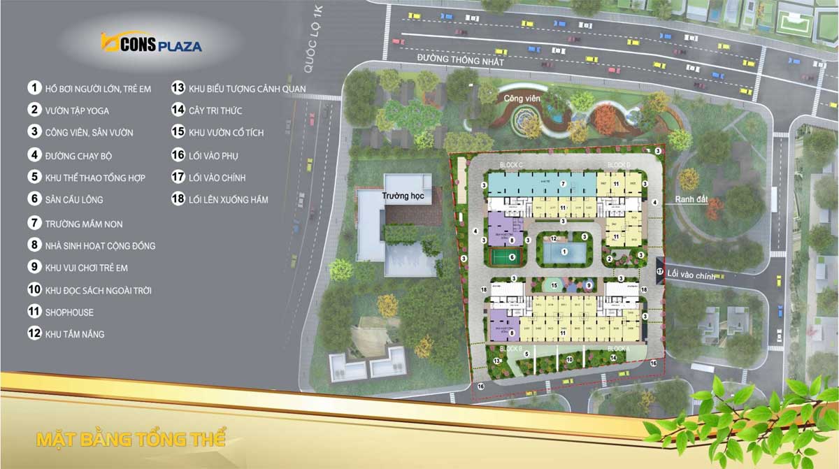 Tiện ích nội khu Bcons Plaza Dĩ An