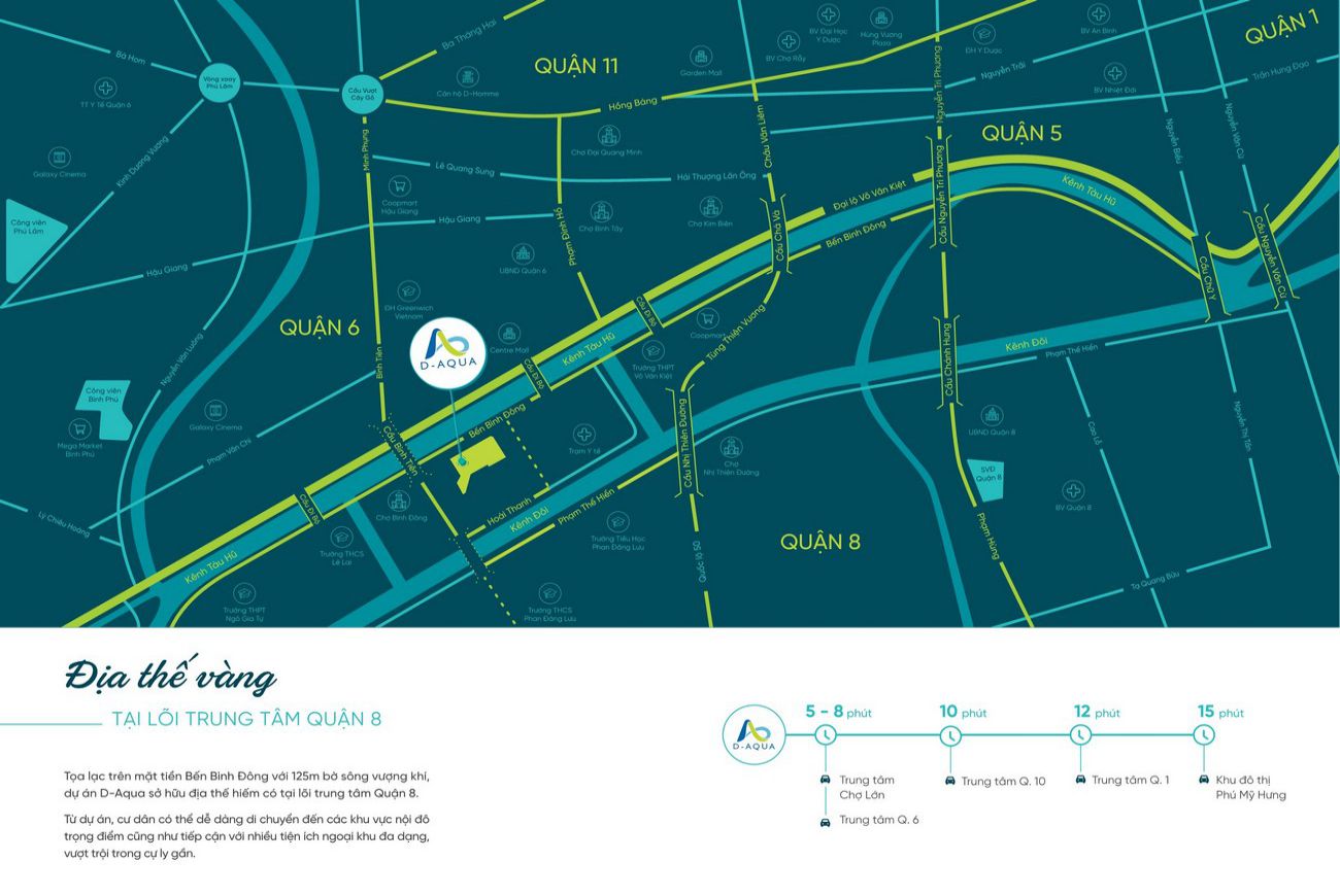 Vị trí căn hộ D-Aqua Quận 8
