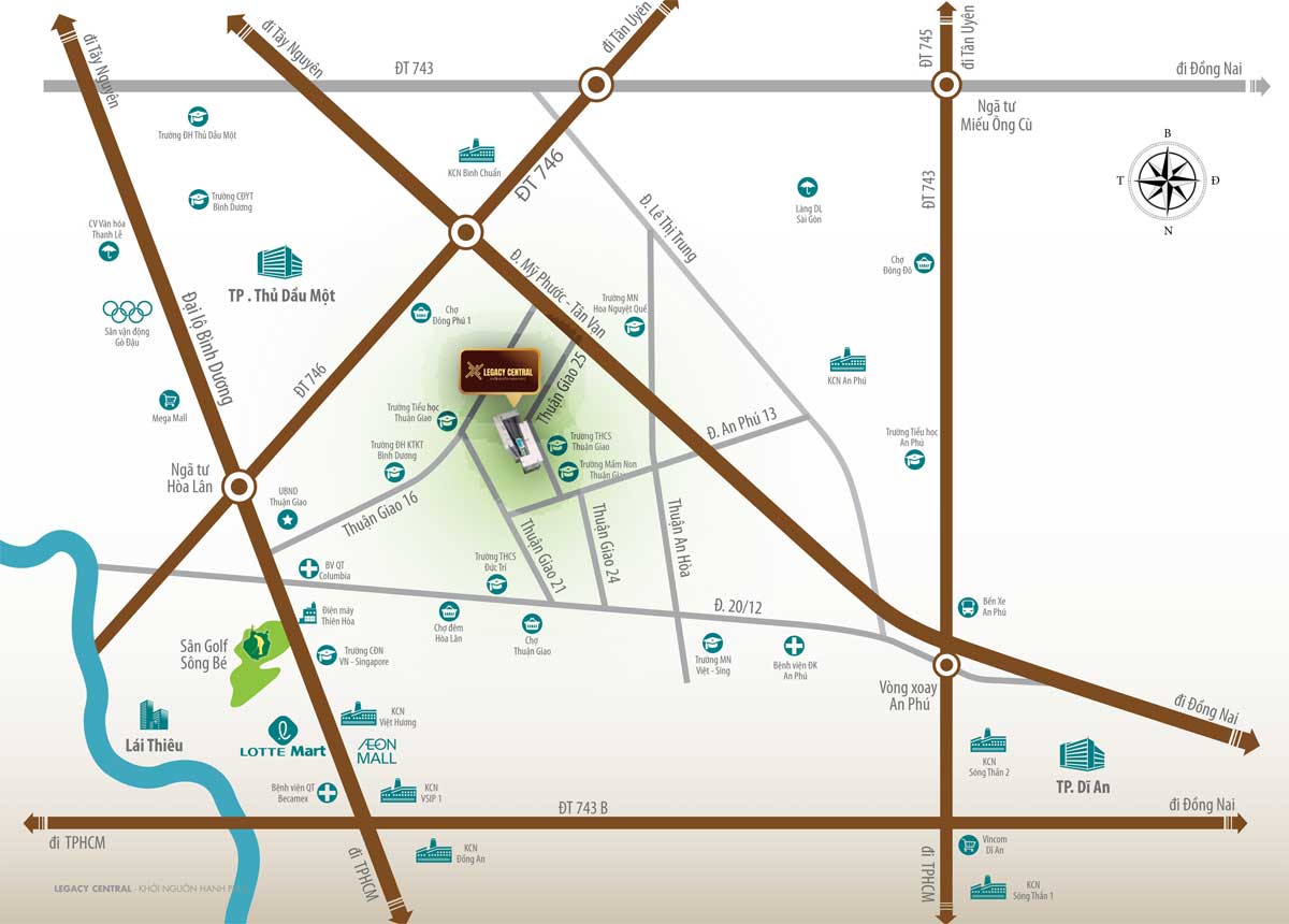 Vị trí Legacy Central Bình Dương