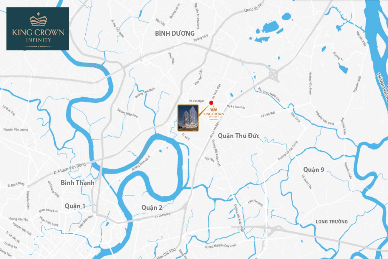 Vị trí King Crown Center Thủ Đức