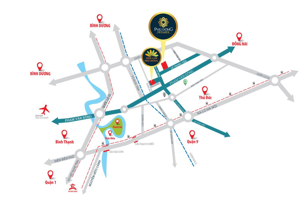 Vị trí căn hộ Phú Đông Sky Garden Bình Dương