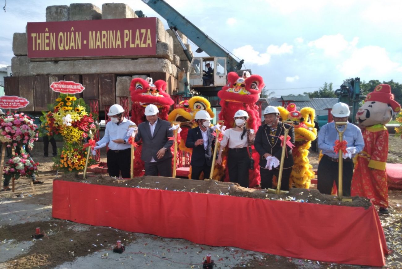 Tiến độ xây dựng Thiên Quân Marina Plaza tháng 07/2021