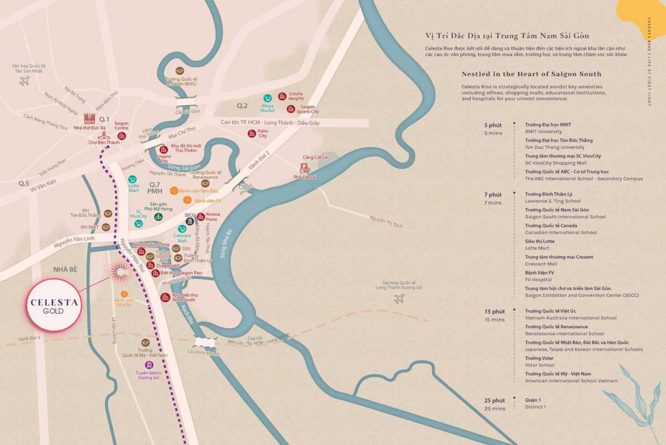 Vị trí căn hộ Celesta Gold Nhà Bè