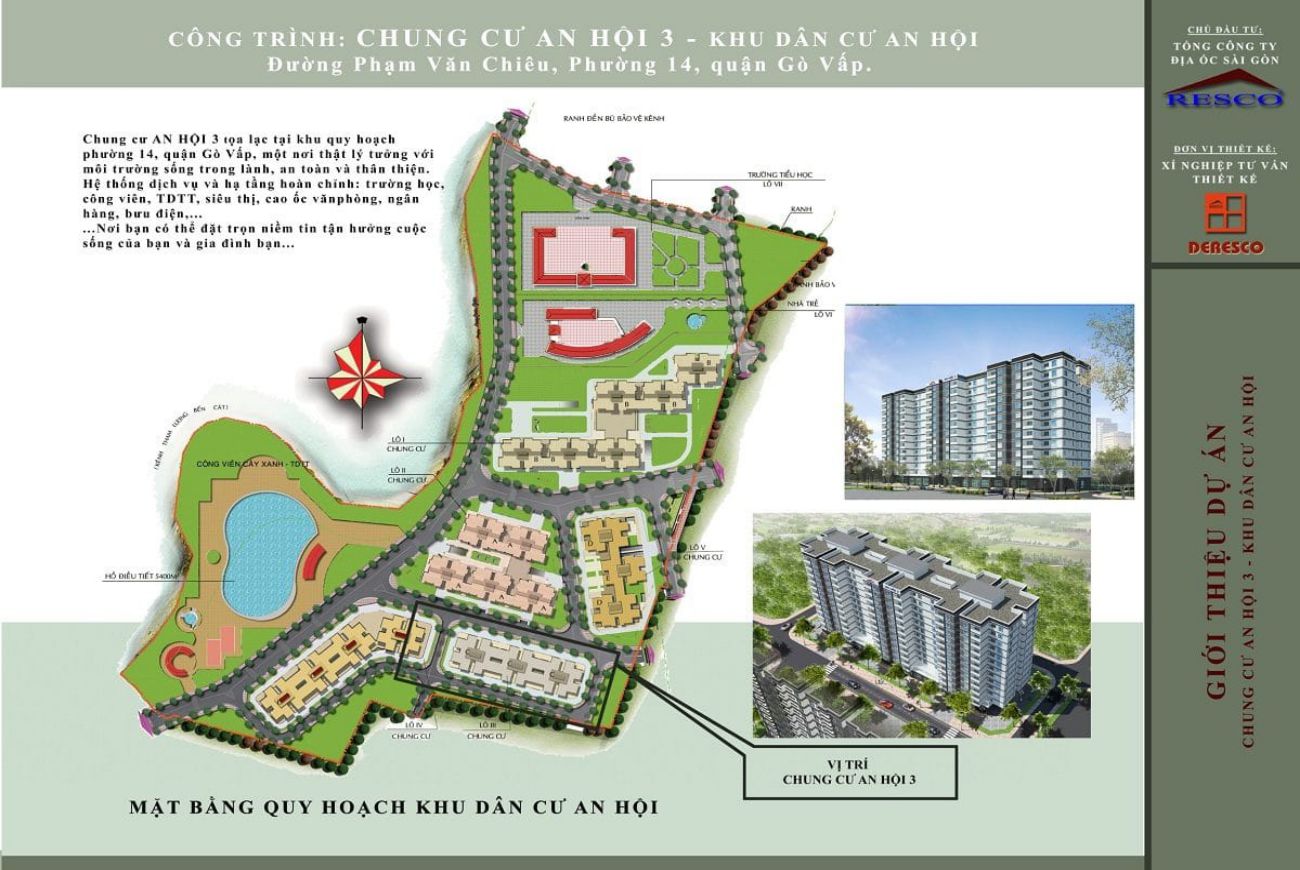 Mặt bằng dự án Resco An Hội 3 Gò Vấp