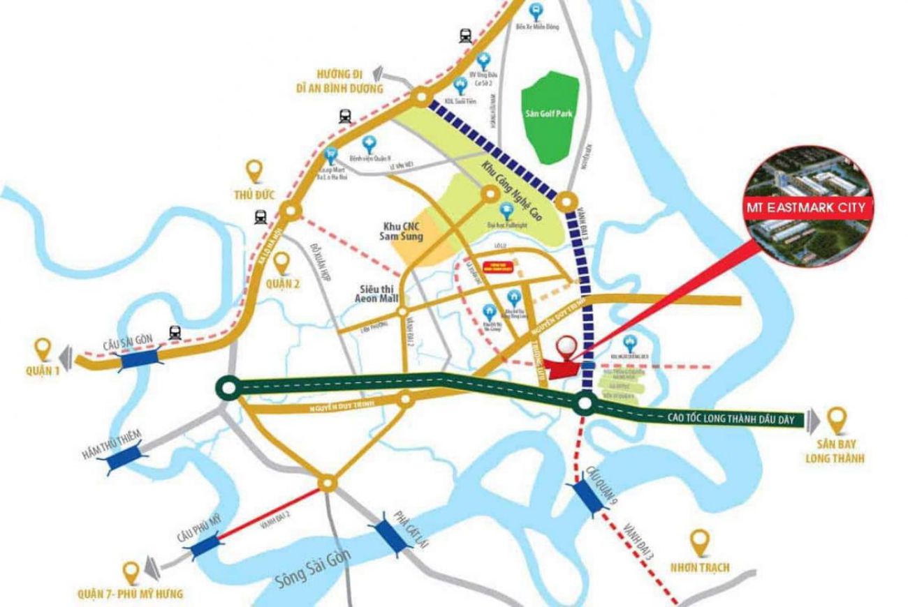 Vị trí căn hộ MT Eastmark City