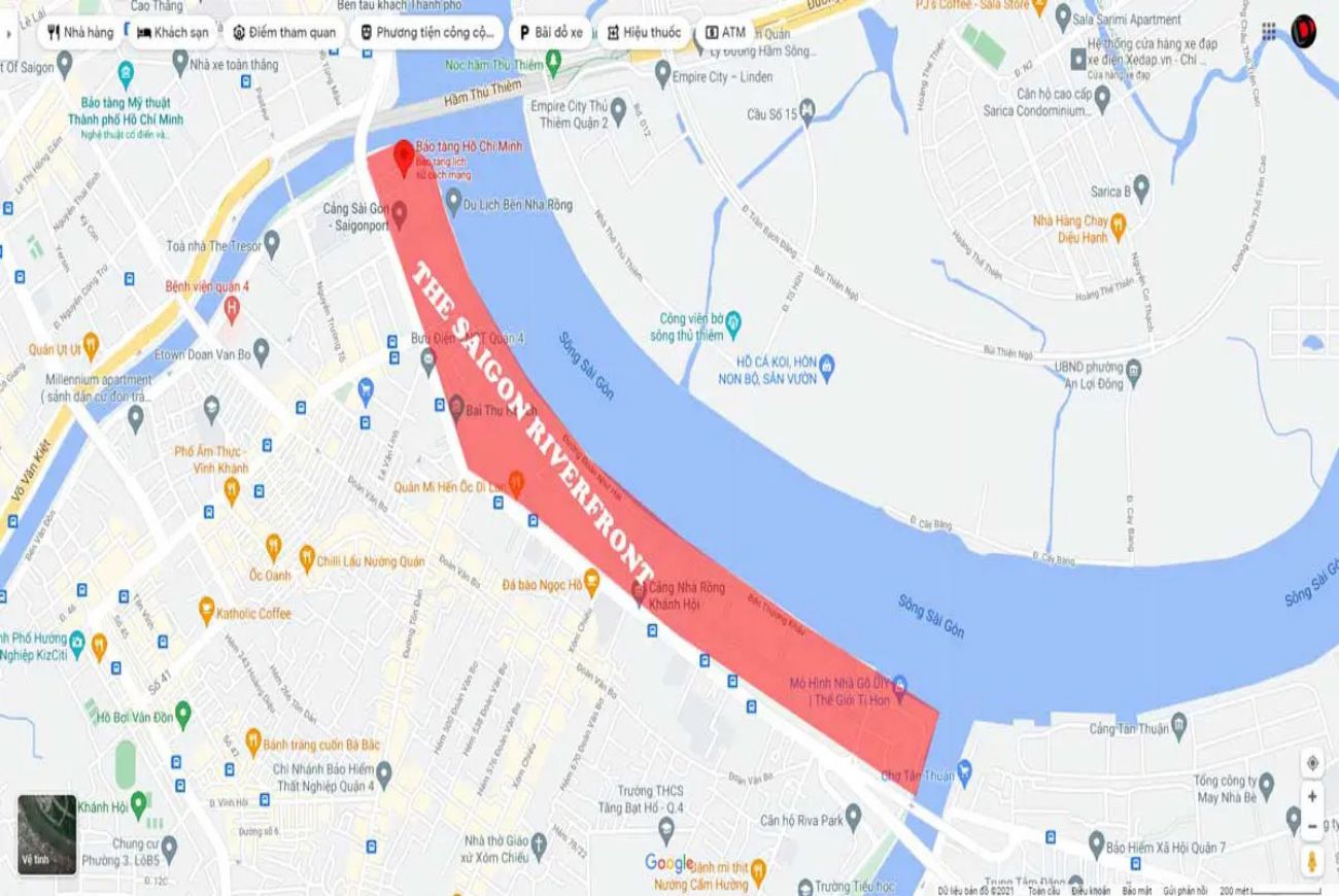 Vị trí căn hộ The Saigon Riverfront