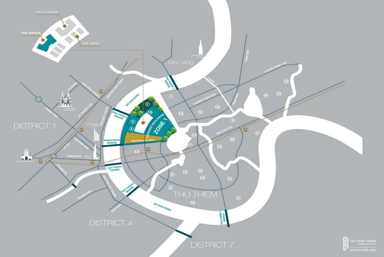 Vị trí căn hộ The Opera Residence Quận 2