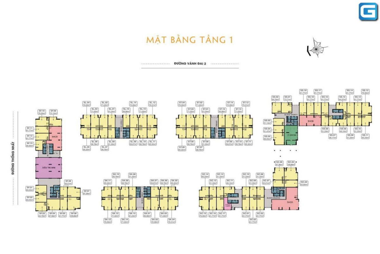 Mặt bằng dự án 9X Next Gen Bình Dương