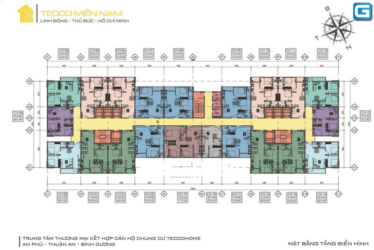 Mặt bằng Tecco Home An Phú