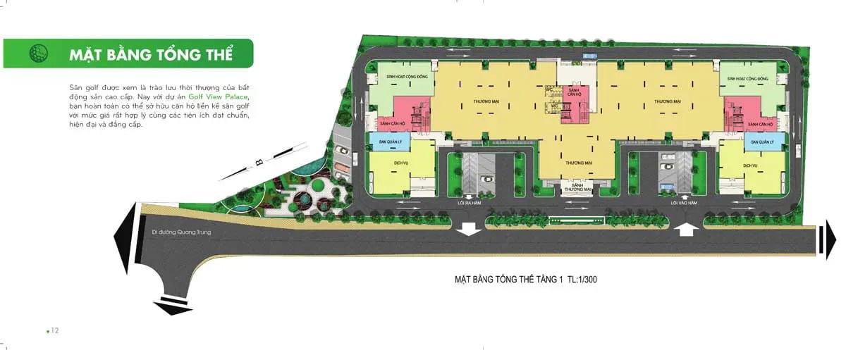 Mặt bằng dự án Golf View Palace Tân Bình