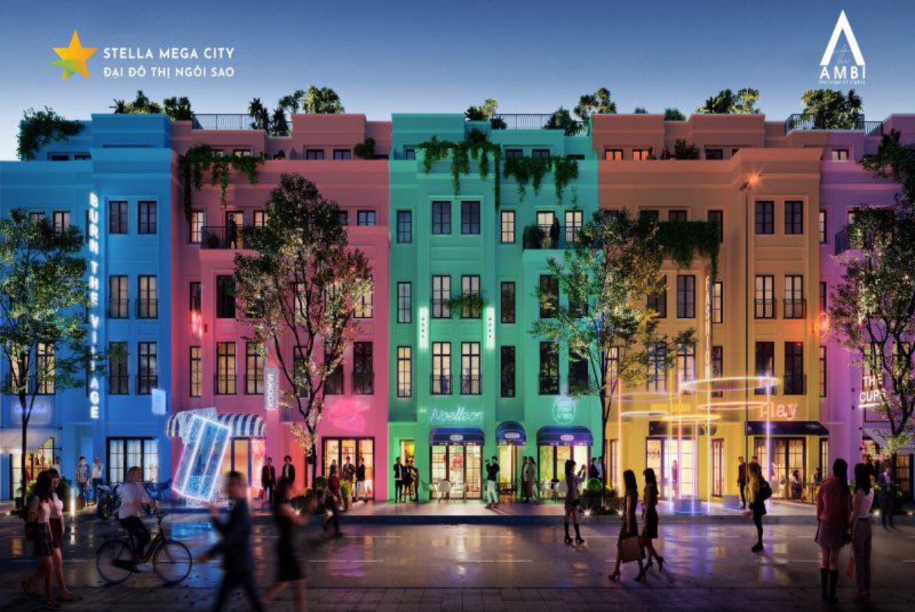 Khu Shophouse kinh doanh – phố đi bộ Stella Mega City