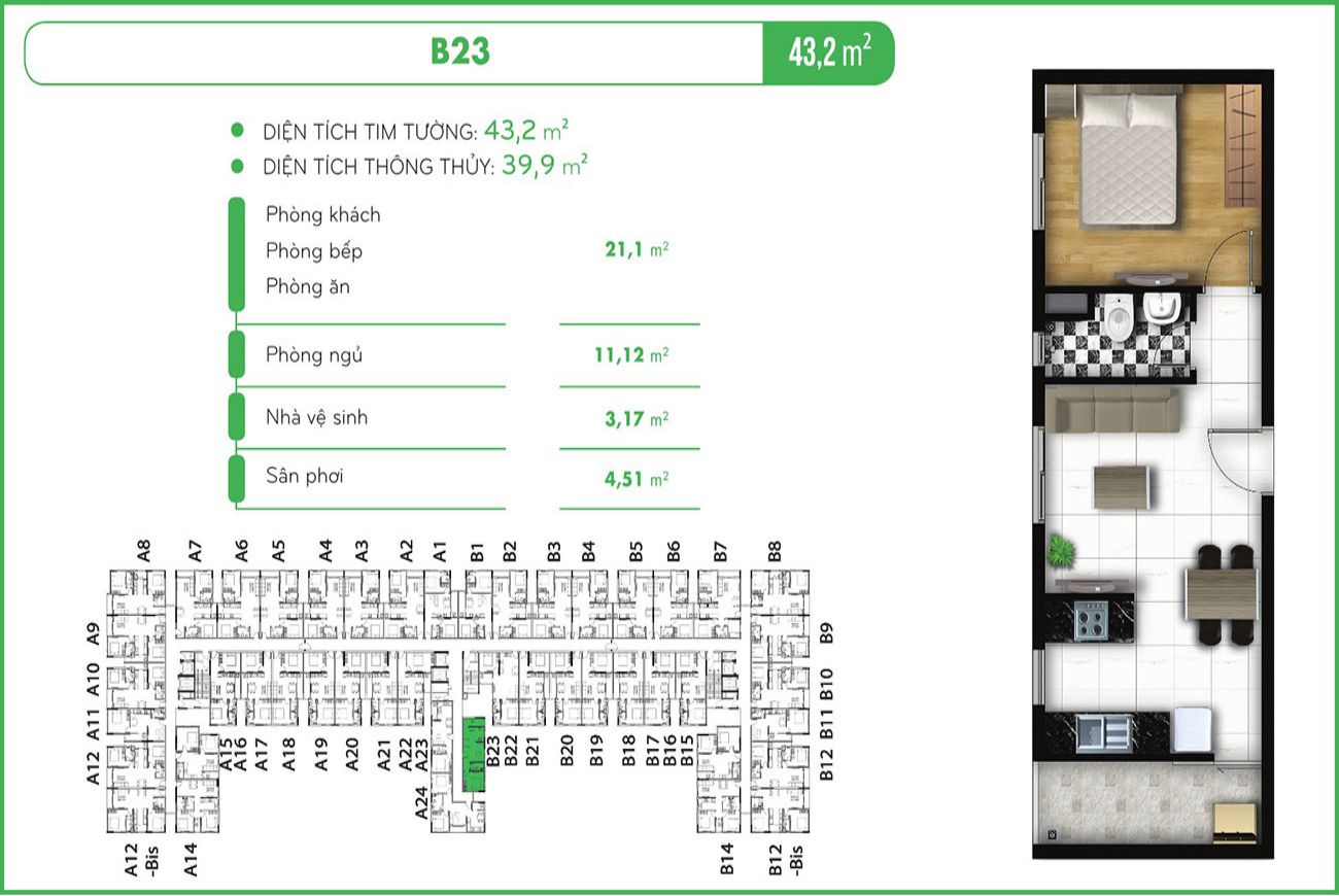 Thiết kế căn hộ Golf View Palace Tân Bình