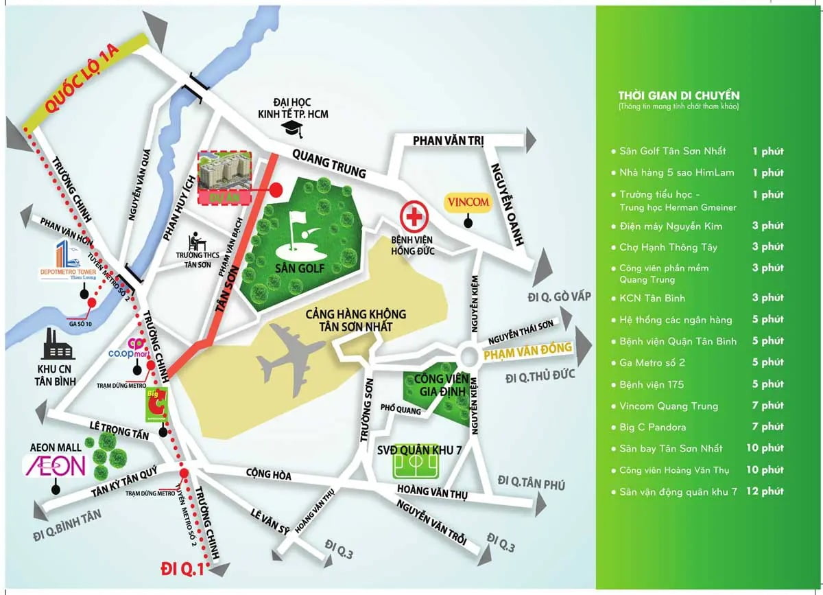 Tiện ích ngoại khu Golf View Palace Tân Bình