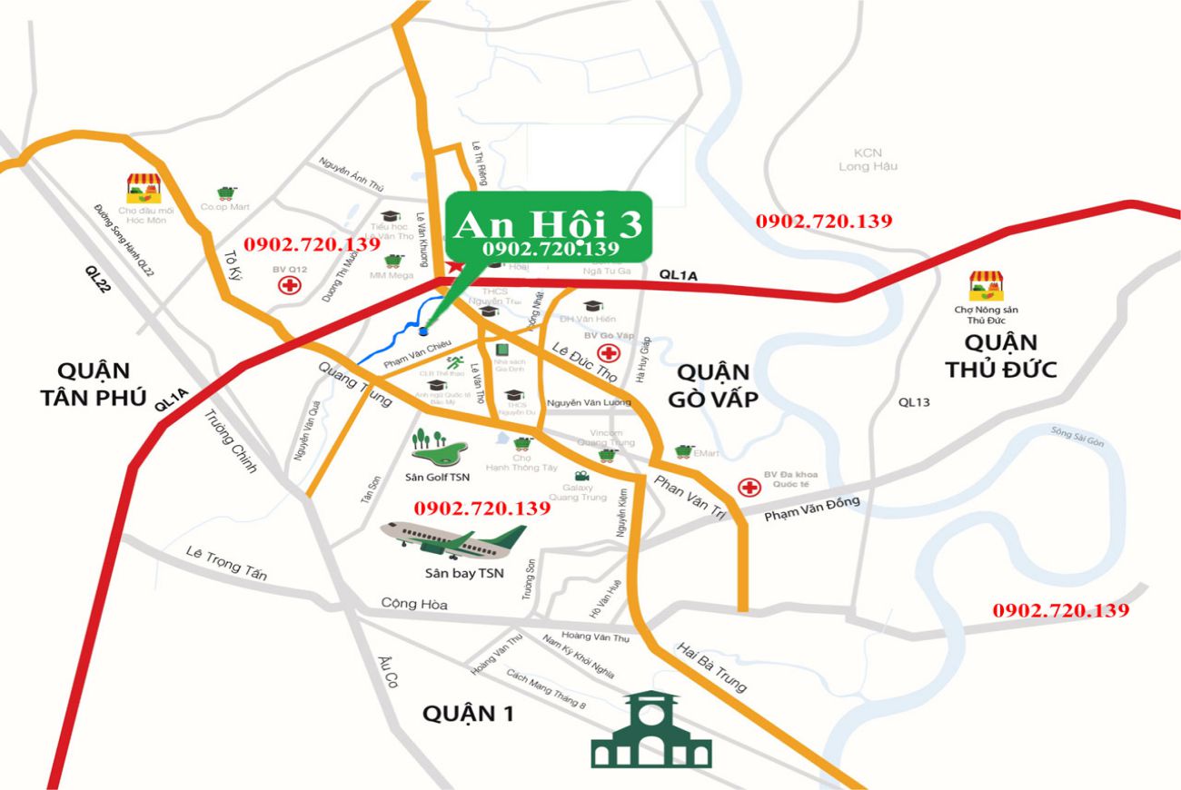 Vị trí căn hộ Resco An Hội 3 Gò Vấp