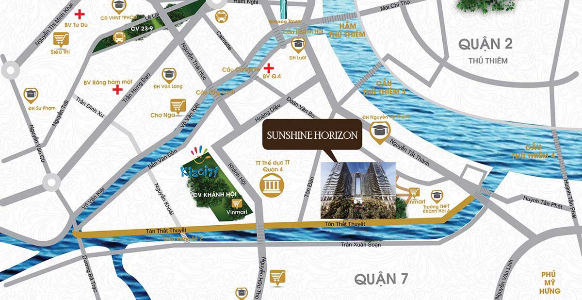 Vị trí căn hộ Sunshine Horizon Quận 4