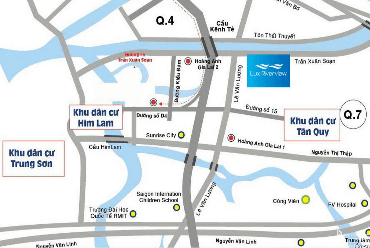 Vị trí căn hộ Lux Riverview Quận 7