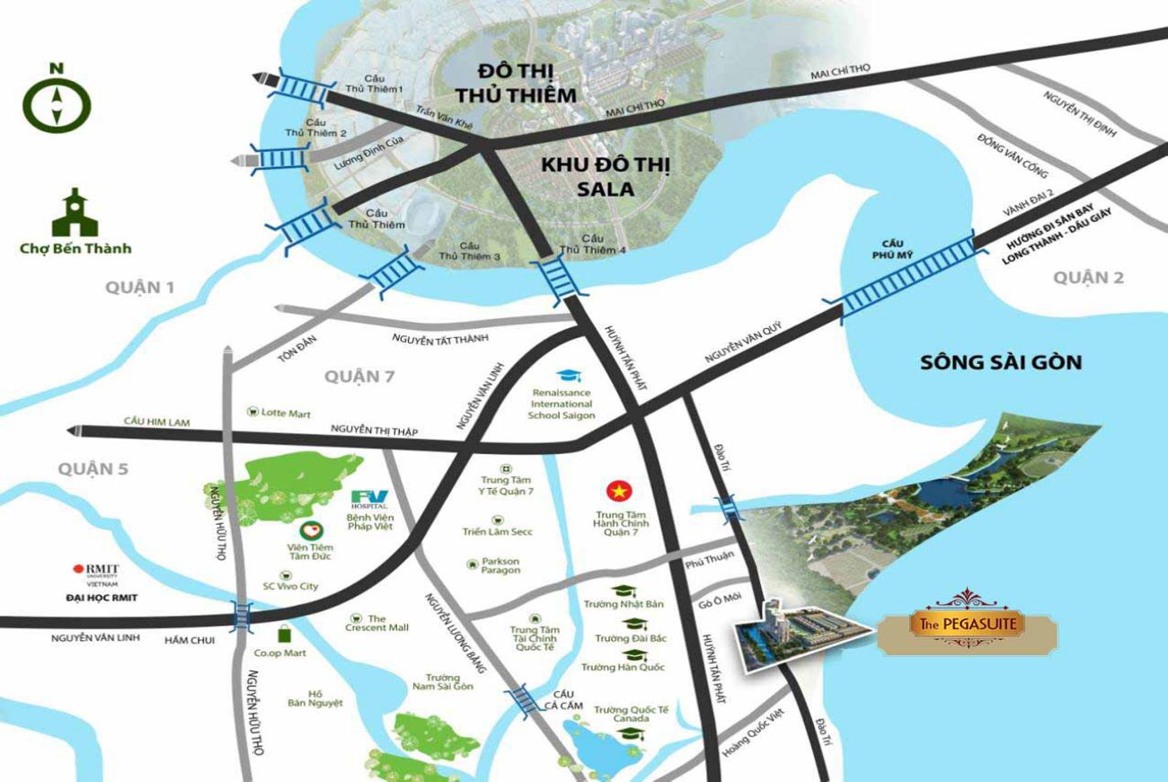 Vị trí căn hộ Pegasuite 3 Quận 7
