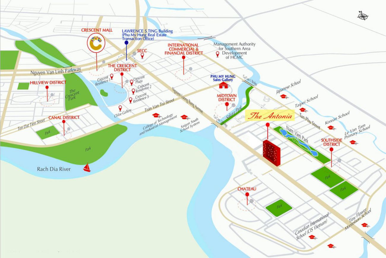 Vị trí The Antonia Phú Mỹ Hưng