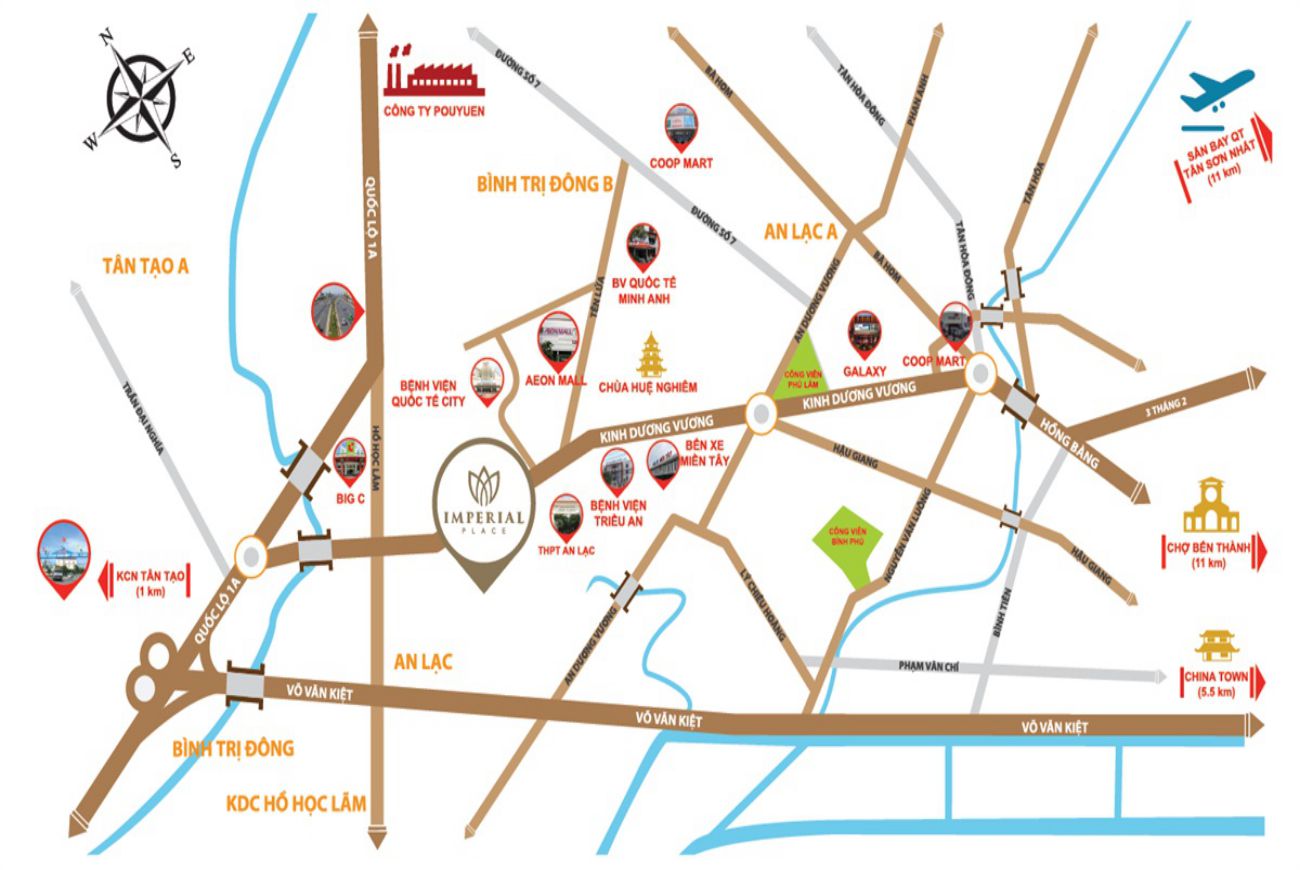 Vị trí Imperial Place Bình Tân