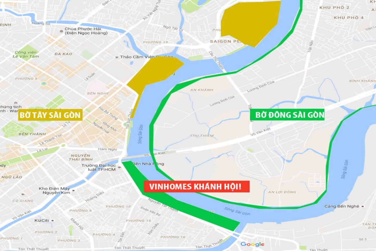 Vị trí căn hộ Vinhomes Khánh Hội Quận 4