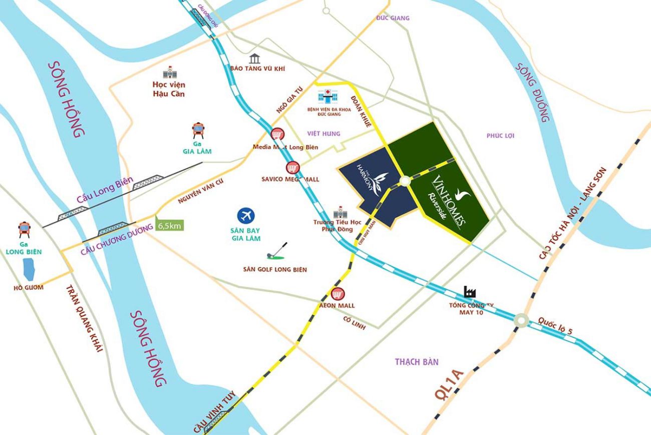 Vị trí Vinhomes Symphony