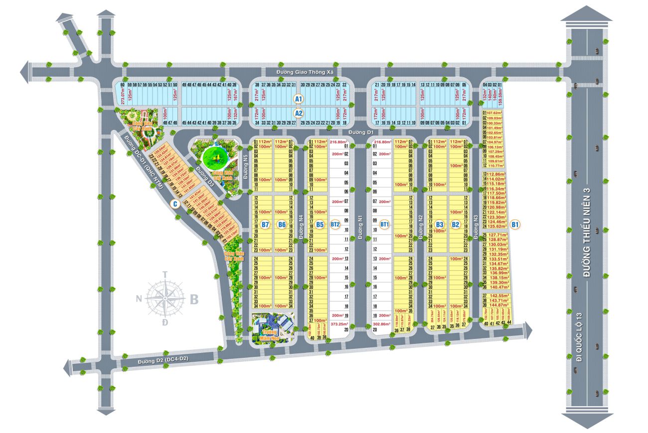 Mặt bằng dự án Đại Phước Molita