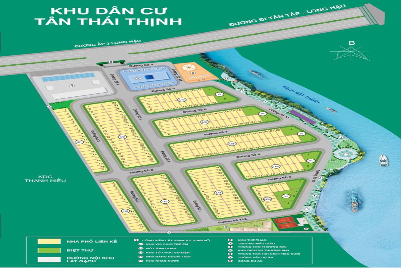 Mặt bằng dự án Elite Life Long An