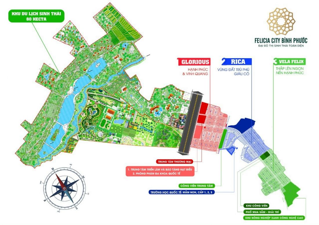 Mặt bằng dự án Felicia City Bình Phước