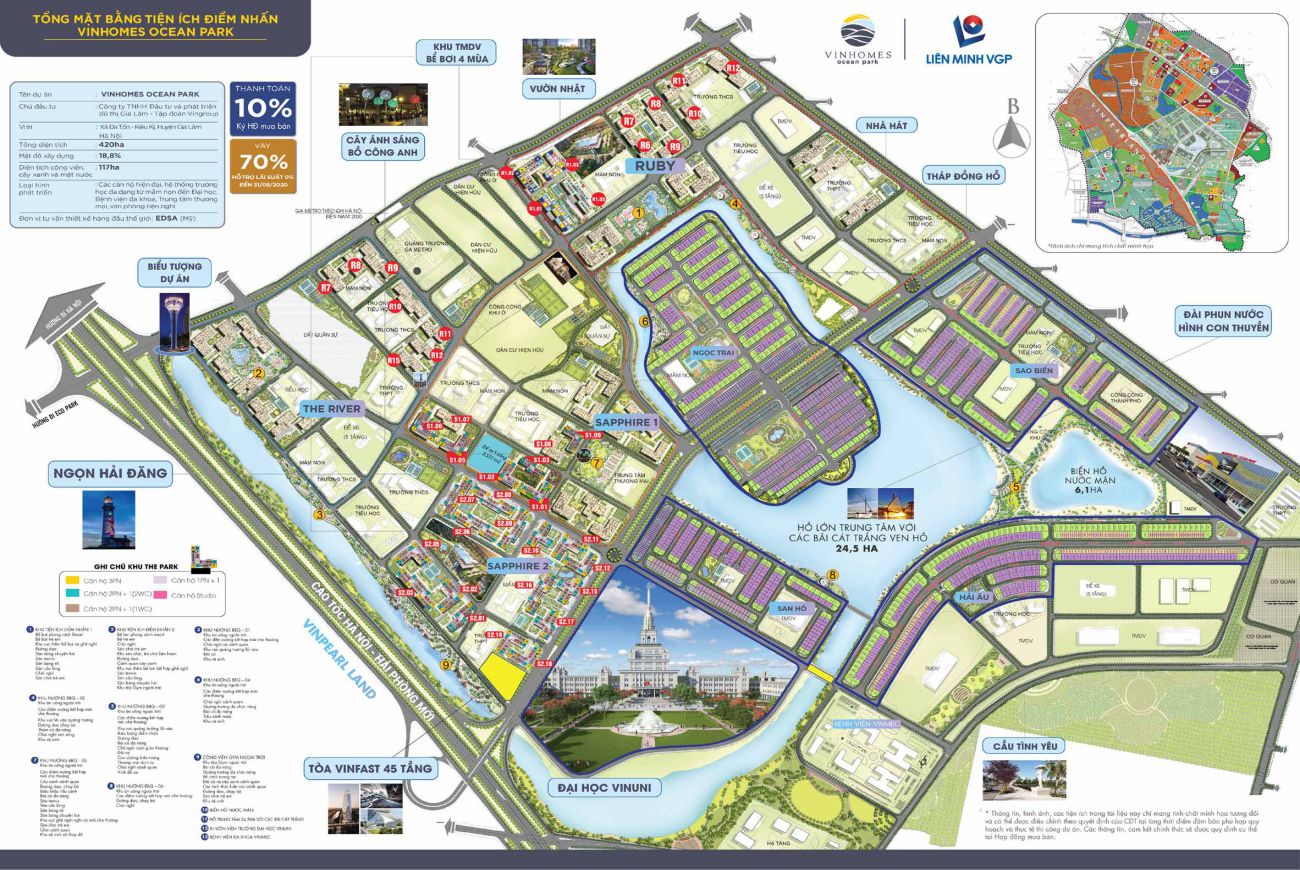 Mặt bằng Vinhomes Ocean Park