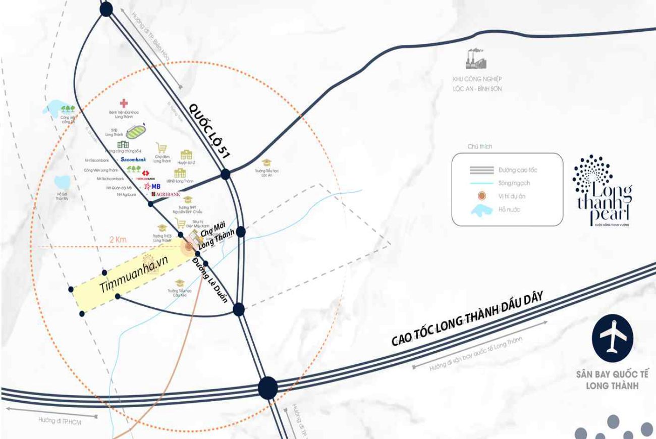 Vị trí Long Thành Pearl