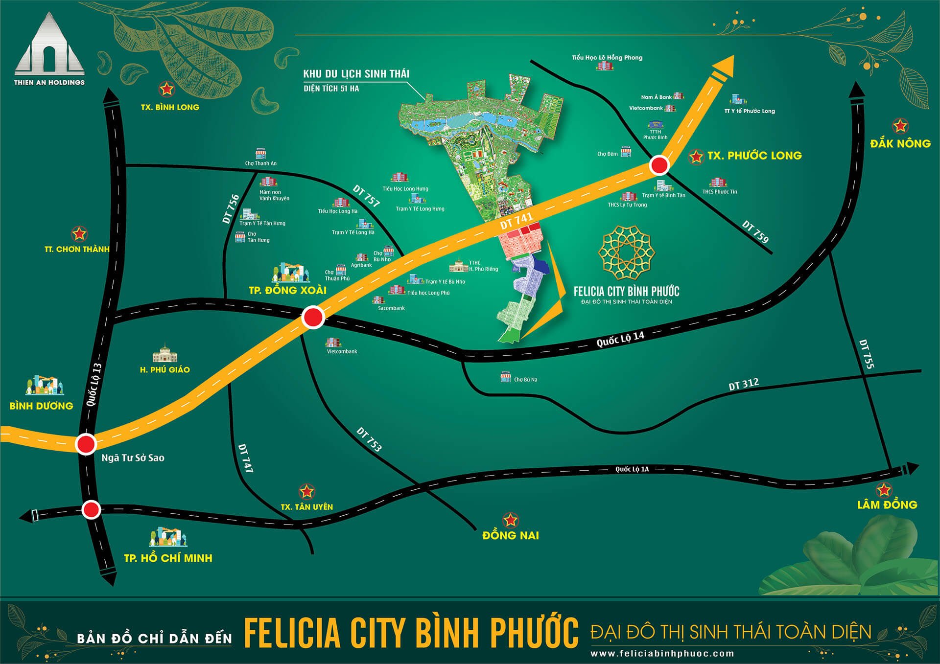 Vị trí Dự án Felicia City Bình Phước 