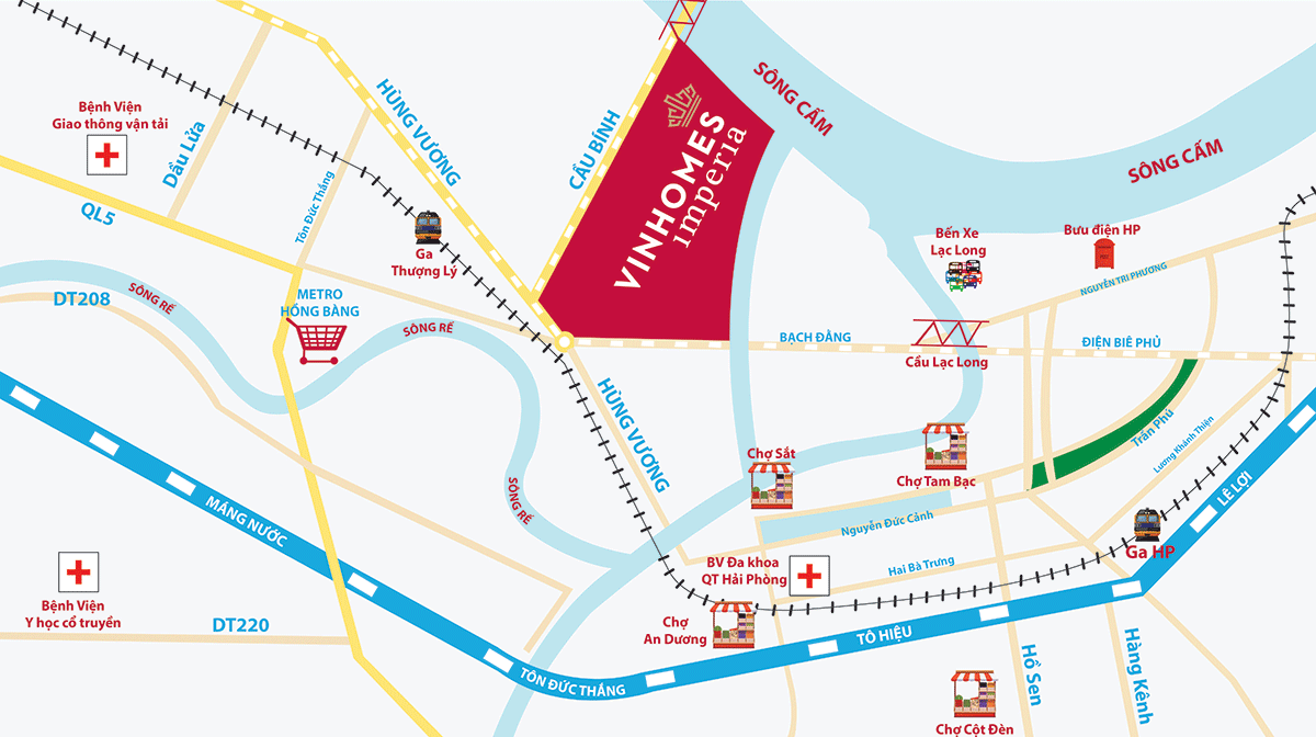 Vị trí Vinhomes Imperia Hải Phòng