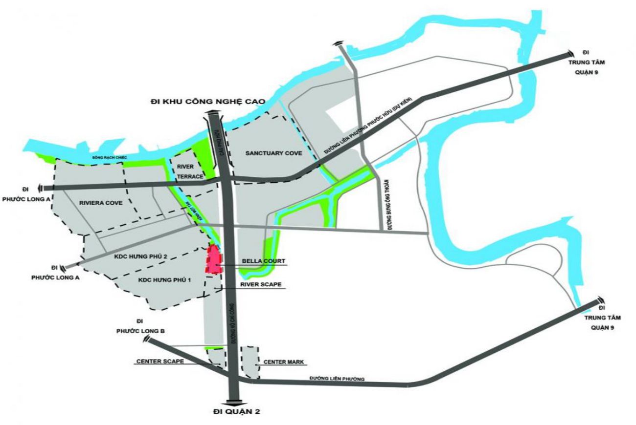Vị trí Bella Court Thủ Đức