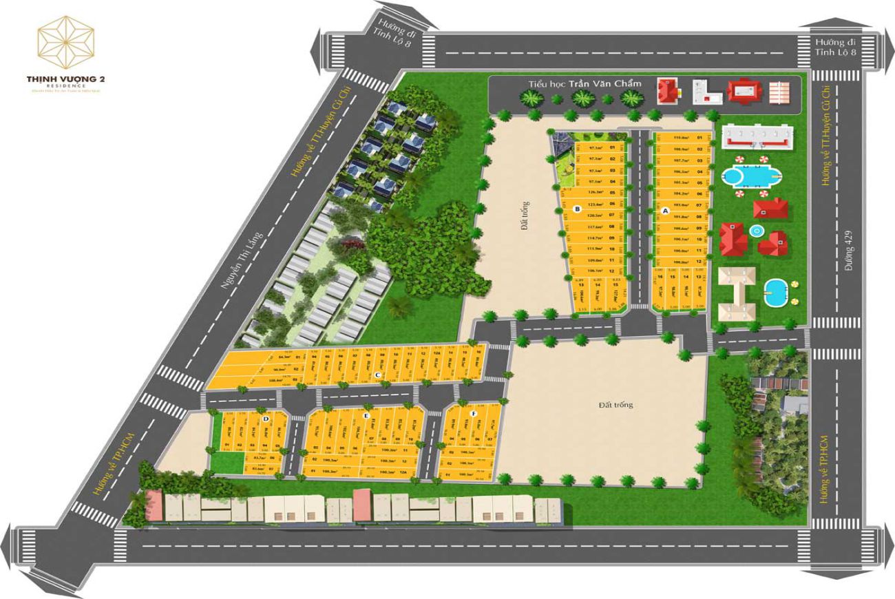 Mặt bằng dự án Thịnh Vượng 2 Residence Củ Chi